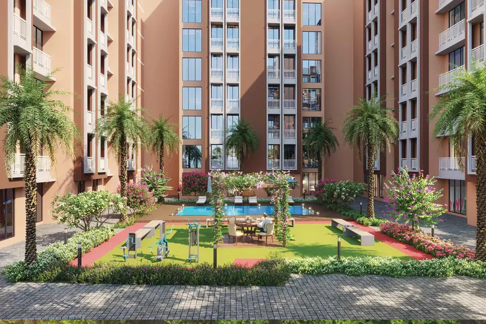 Landscaped Garden - Haware My First Home Kalyan